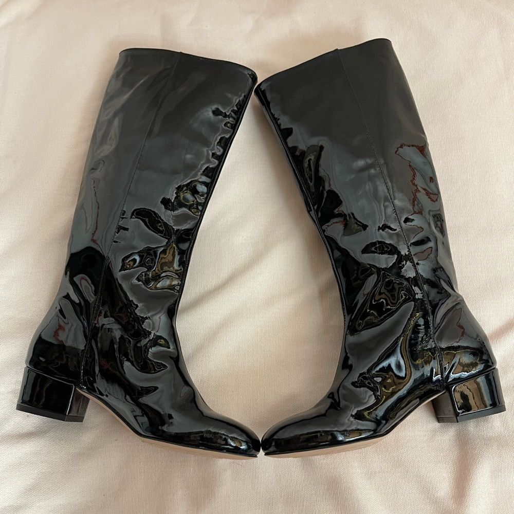 J. Crew Patent Leather Knee High Boots Women’s Size 6 EUC